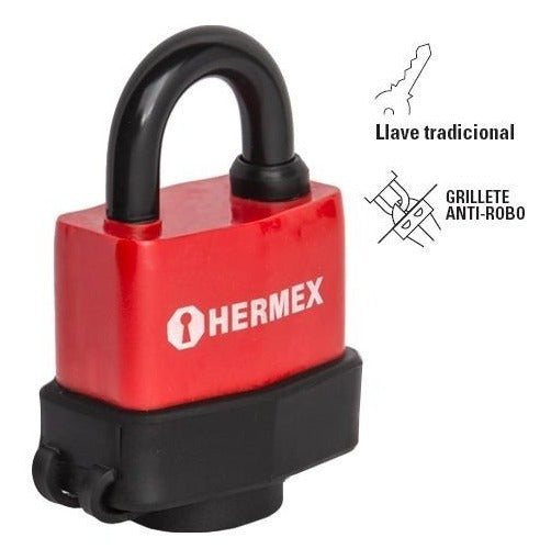 Candado laminado, recubierto de plástico, 40mm, blister