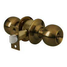 Cargar imagen en el visor de la galería, Cerradura pomo, latón antiguo, esfera, baño
