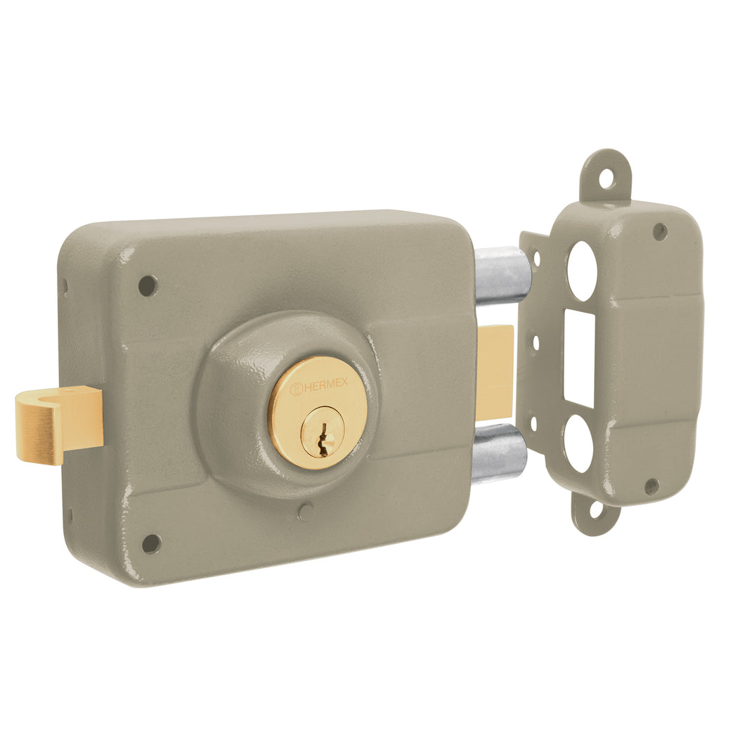 Cerradura de sobreponer, doble cerrojo, derecha