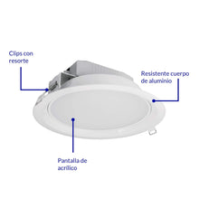 Cargar imagen en el visor de la galería, Empotrado, redondo, 12W, 6500K, LED
