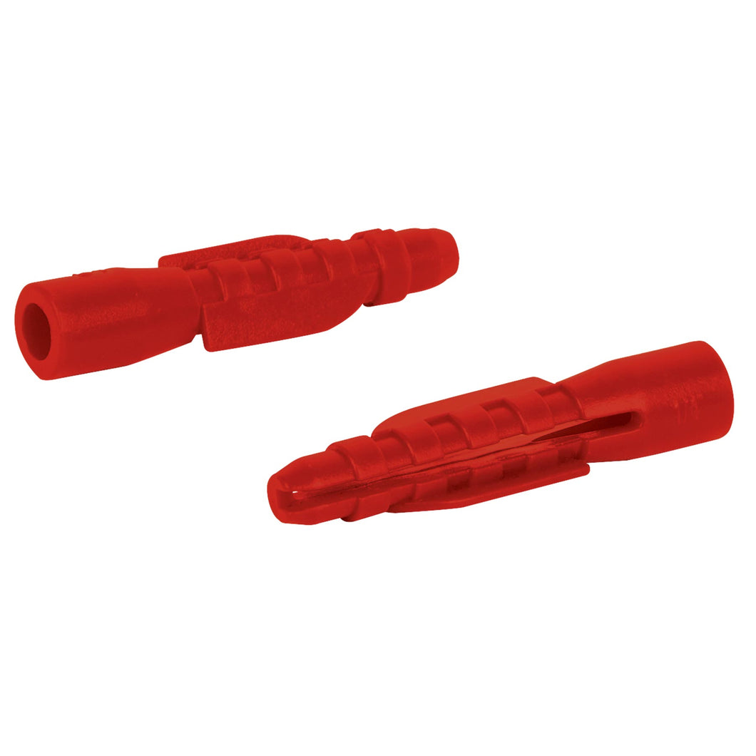 Taquete de 1/4', de plastico, bolsa 50 piezas