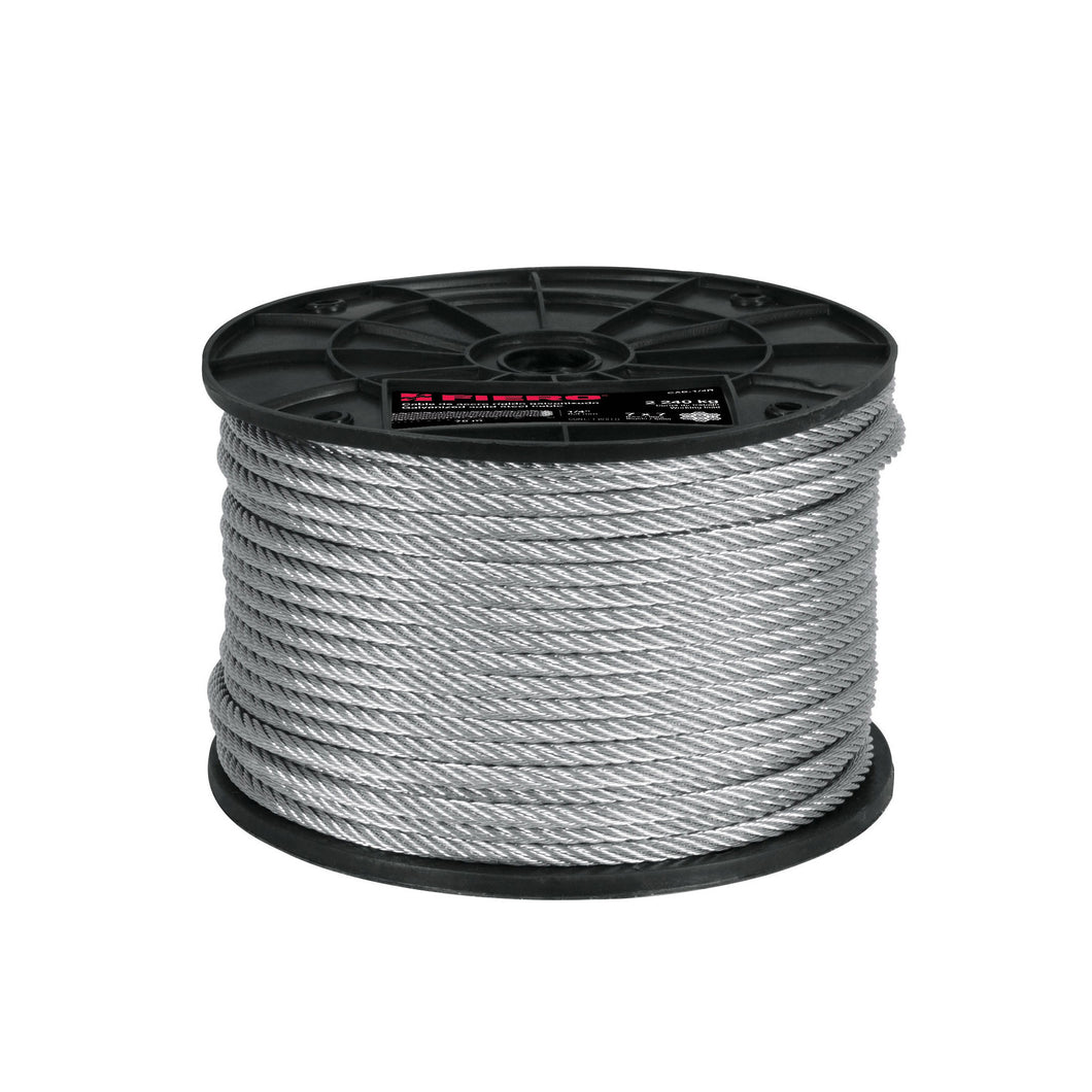 Cable rígido de acero 1/4', 7X7, 75 m