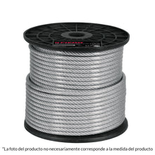 Cargar imagen en el visor de la galería, Cable flexible de acero 3/32&#39;, recubierto PVC, 7X19, 75 m
