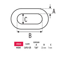 Cargar imagen en el visor de la galería, Cadena pulida de 1/8&#39;
