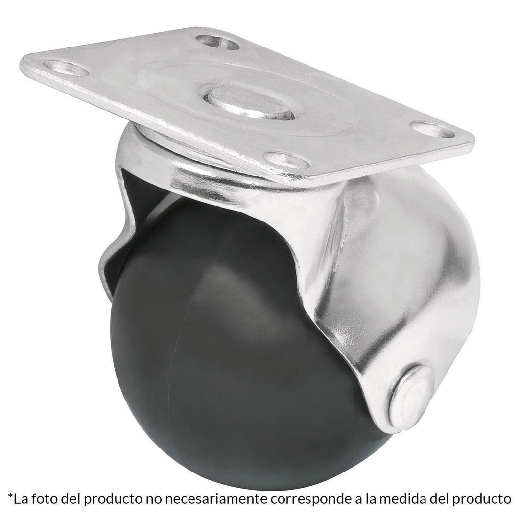 Rodaja esférica, 40 mm con placa