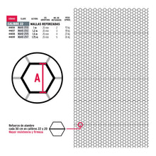 Cargar imagen en el visor de la galería, Malla de acero galvanizado, hexagonal, 25 mm x 1.75 m
