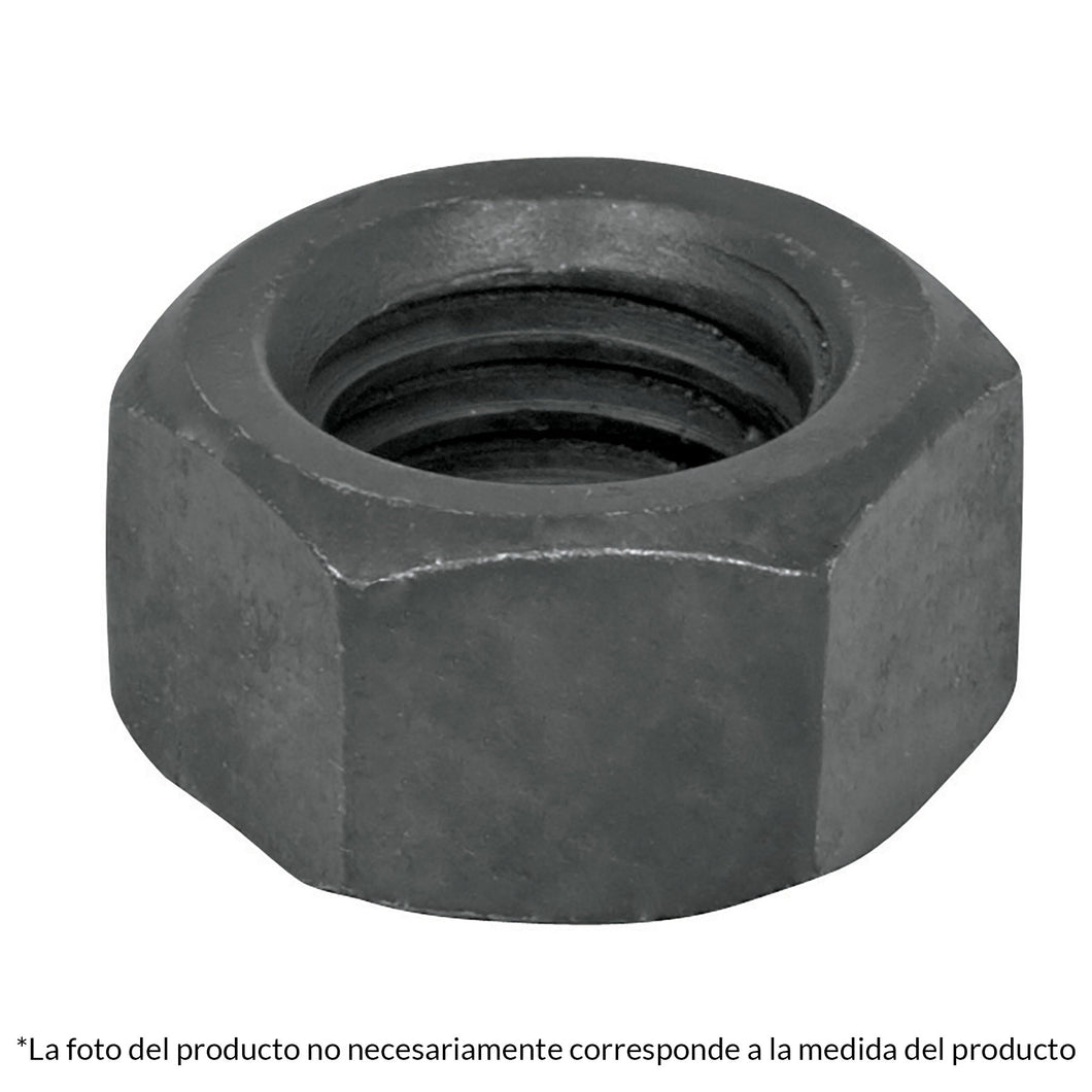 Tuerca hexagonal grado 5 de 7/16', pavonada, bolsa c/60 pzas