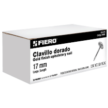 Cargar imagen en el visor de la galería, Clavillo dorado, 17 mm, caja con 500 piezas
