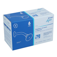 Cargar imagen en el visor de la galería, Regadera redonda, zamak, 3&#39; con brazo, Aqua
