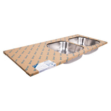 Cargar imagen en el visor de la galería, Tarja de empotrar 120 x 50 x 15, doble tina, derecha
