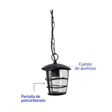 Cargar imagen en el visor de la galería, Arbotante farol colgante, diseño moderno,lámpara no incluida
