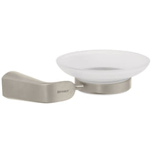 Cargar imagen en el visor de la galería, Jabonera con plato de vidrio, satinado, línea Riviera
