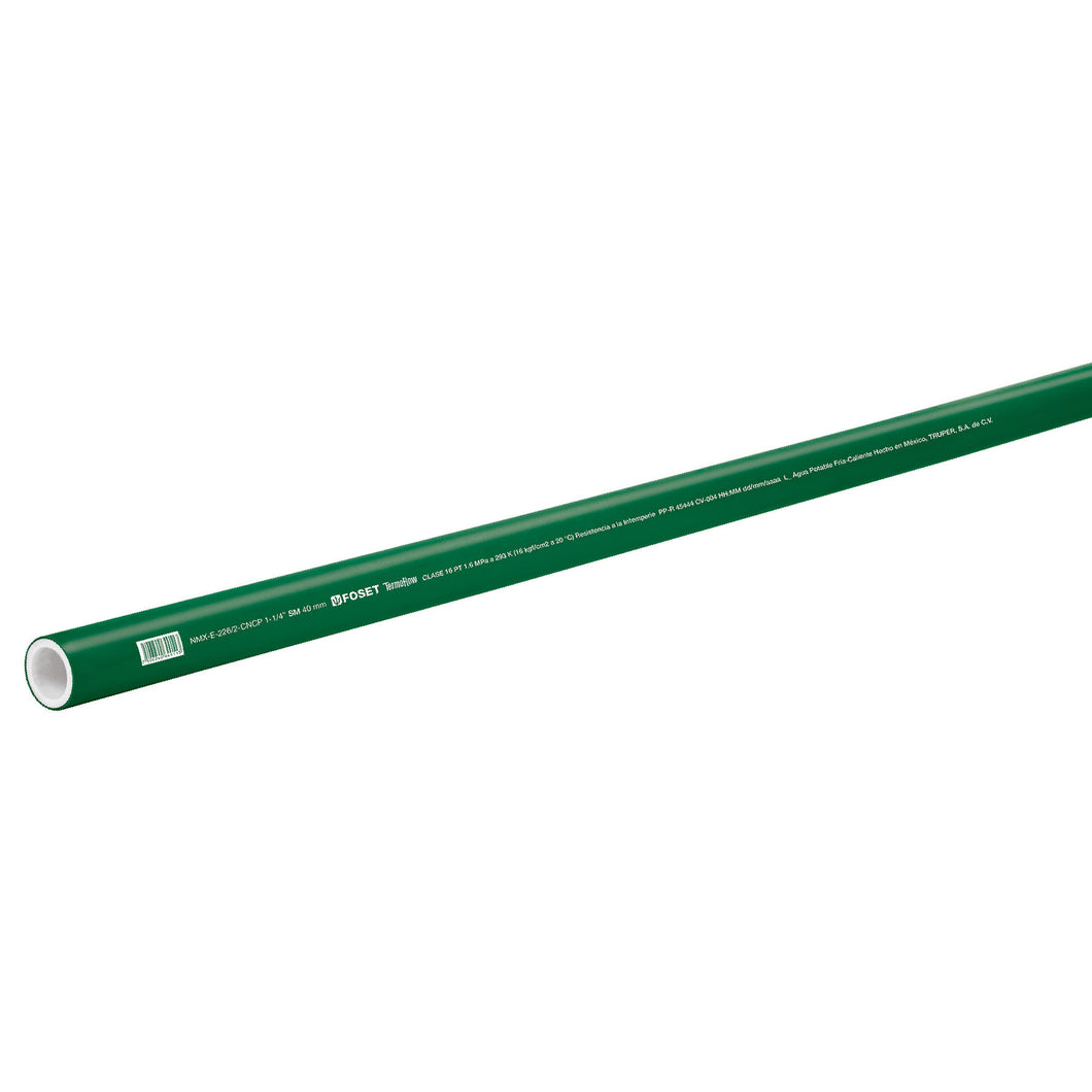 Tubo de PPR, 40mm 1-1/4' X 4m