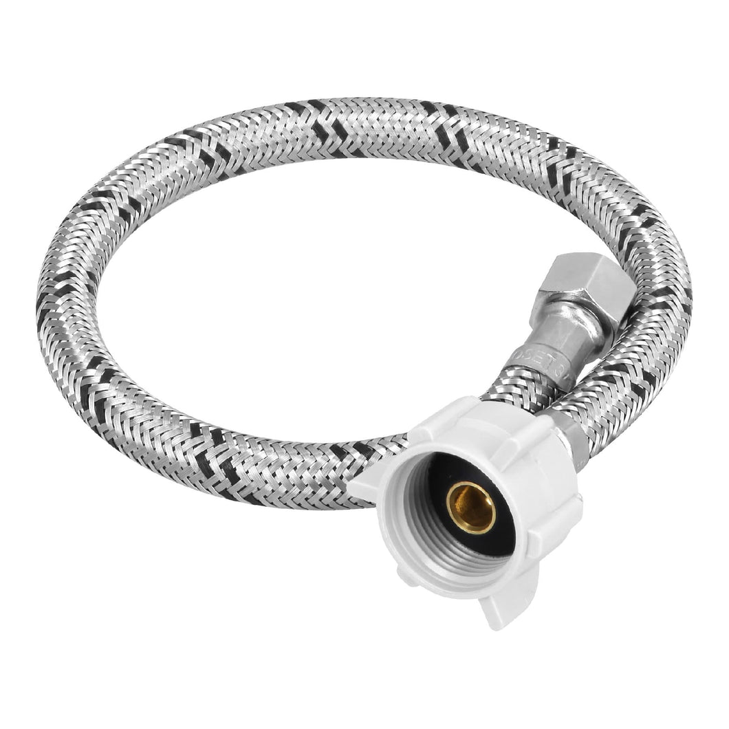 Manguera hule, 45cm,acero,conector plástico, usos generales