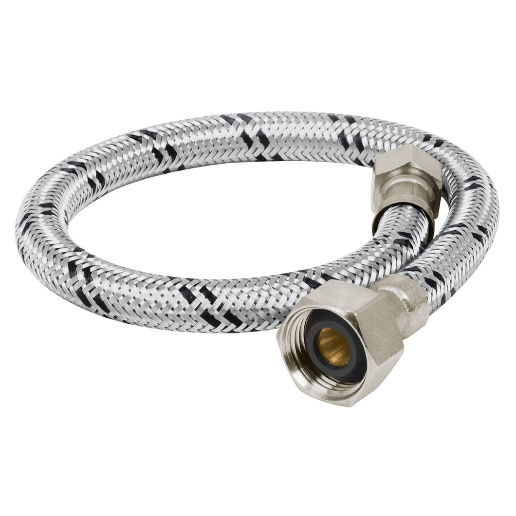 Manguera hule, 40cm,acero, conector plástico, usos generales