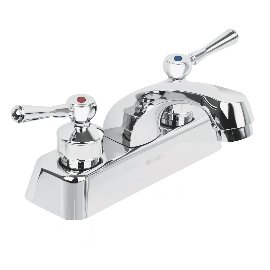 Mezcladora plástica lavabo, cuello corto, manerales palanca