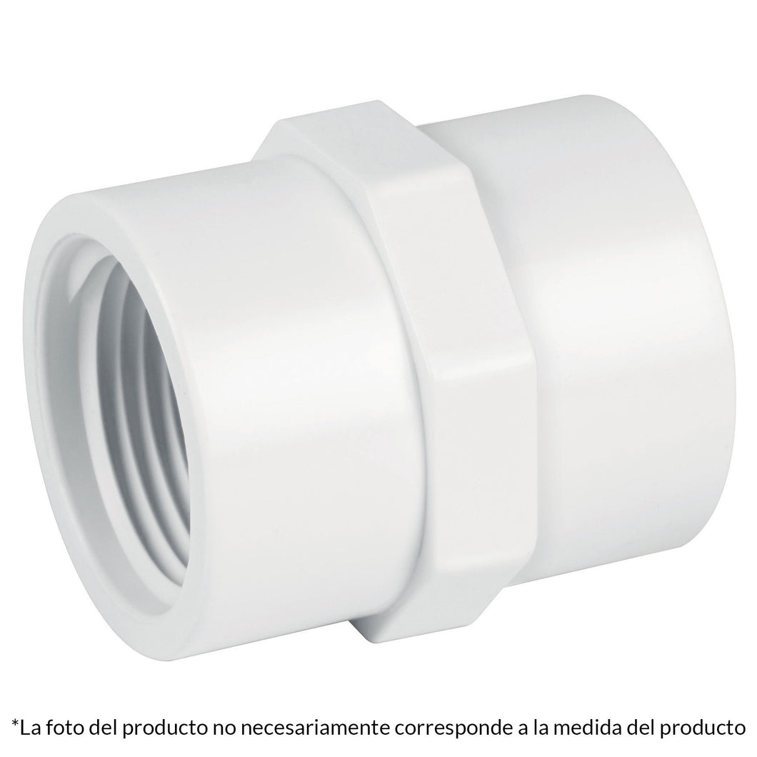 Adaptador hembra de PVC, 2'