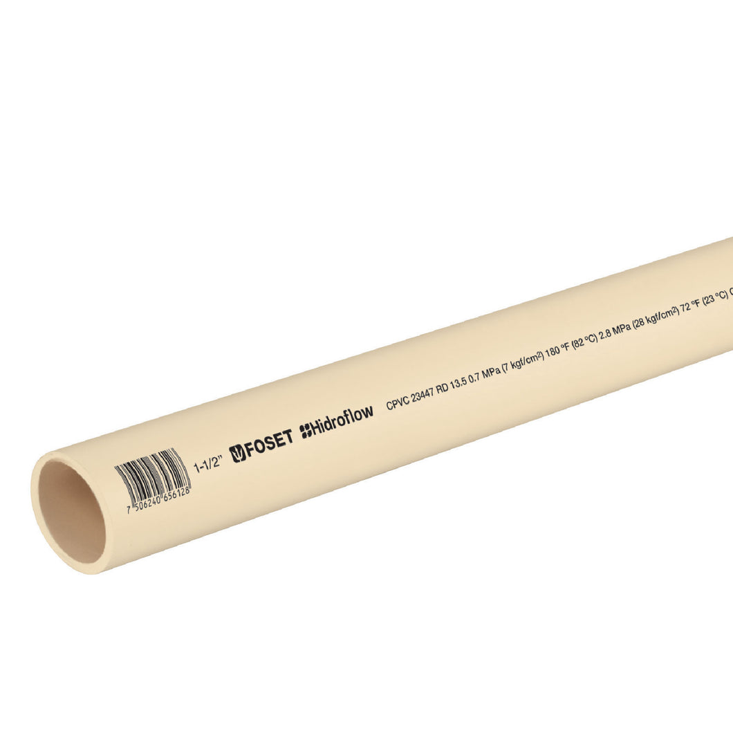 Tubo CPVC, 1-1/2', 3 metros