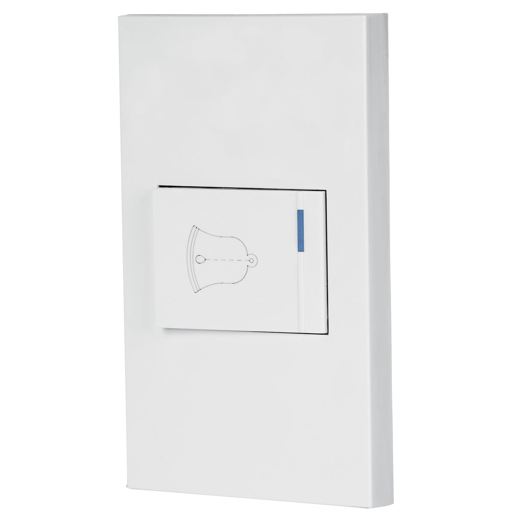 Placa armada 1 interruptor de timbre,1.5mod, Española,blanco