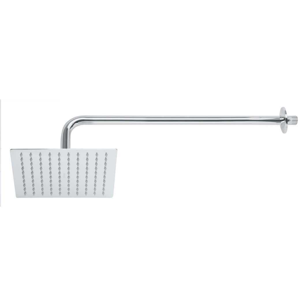 Regadera acero inoxidable, 8', con brazo, cromado, Riviera