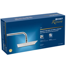 Cargar imagen en el visor de la galería, Regadera acero inoxidable, 10&#39;, con brazo, cromado, Riviera
