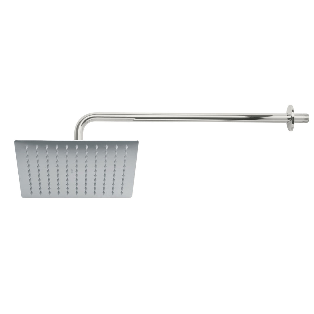 Regadera acero inoxidable, 10', con brazo, cromado, Riviera