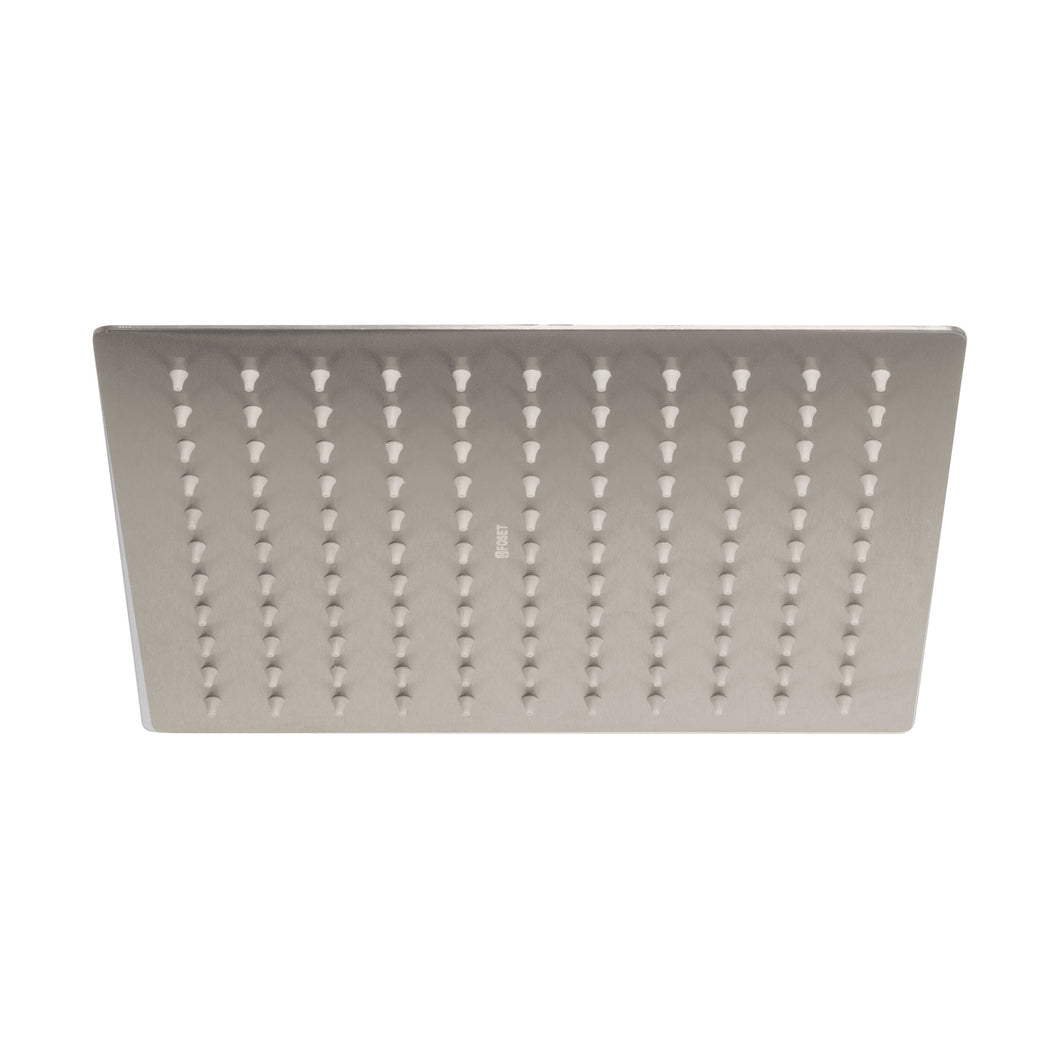 Regadera acero inoxidable, 10', sin brazo, satinado, Riviera