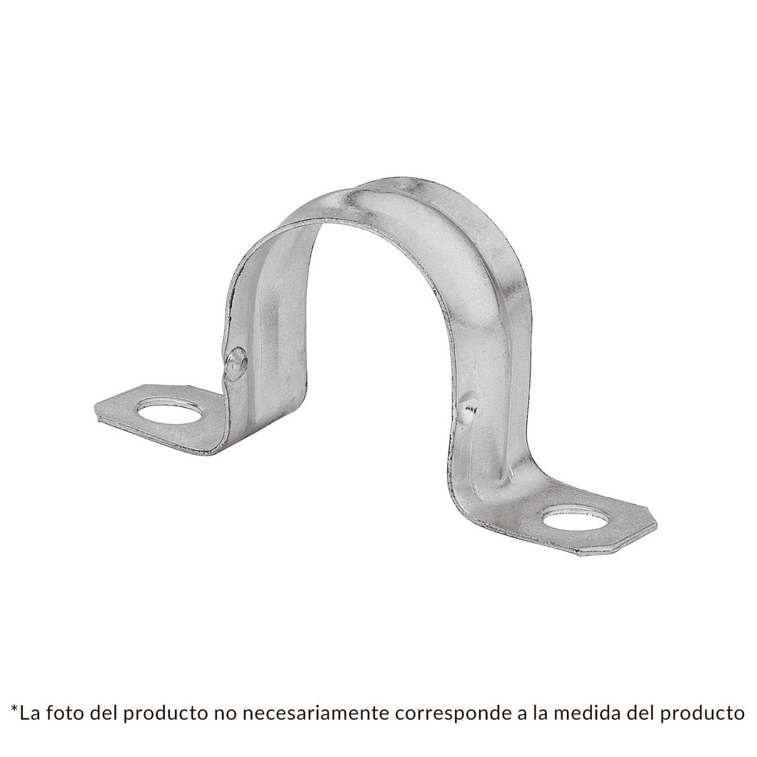 Abrazadera tubo tipo omega 2', bolsa con 5 pzas, Volteck