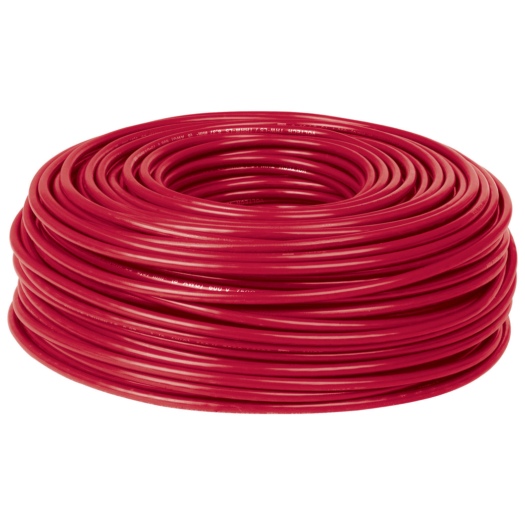 Cable THHW-LS, 8 AWG, color rojo rollo 100 m