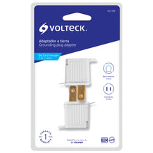 Cargar imagen en el visor de la galería, Adaptador 3 a 2 blanco, Volteck, 2 piezas
