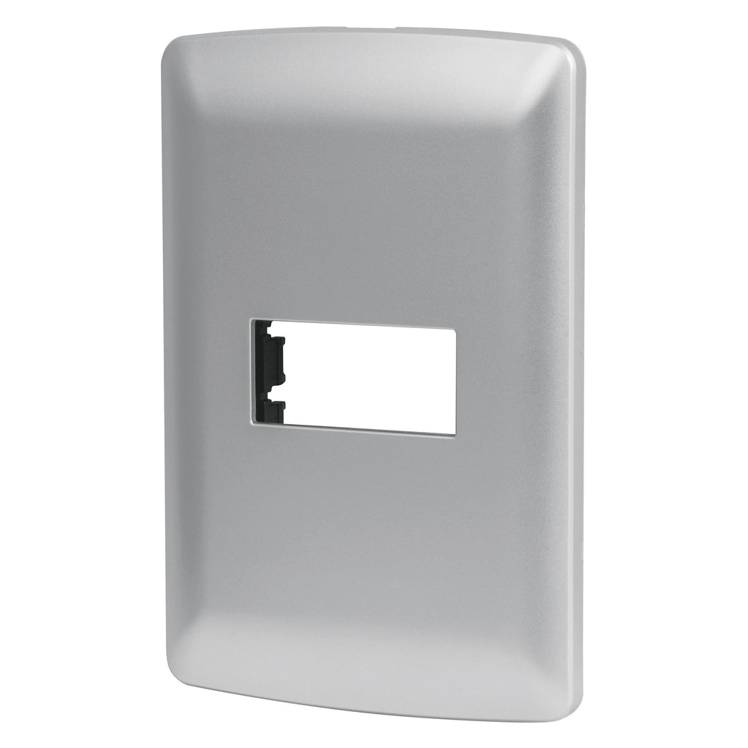 Placa 1 módulo de ABS, línea italiana, color plata