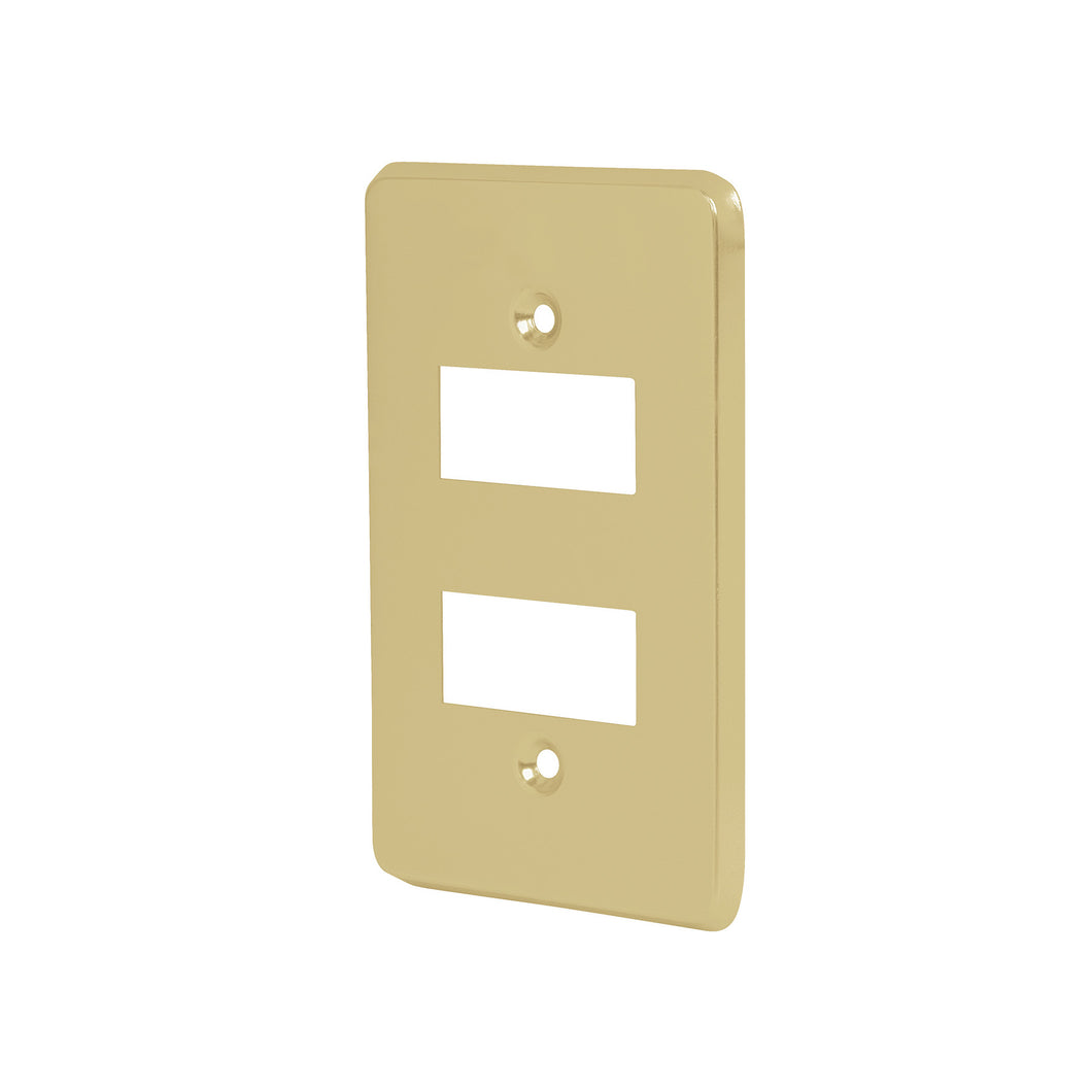 Placa 2 módulos, de aluminio, línea Económica