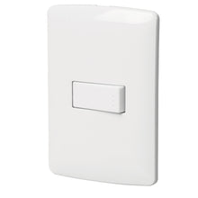 Cargar imagen en el visor de la galería, Placa armada 1 interruptor sencillo, blanco, línea Italiana
