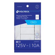 Cargar imagen en el visor de la galería, Placa armada interruptores sencillos y escalera, Oslo,blanco
