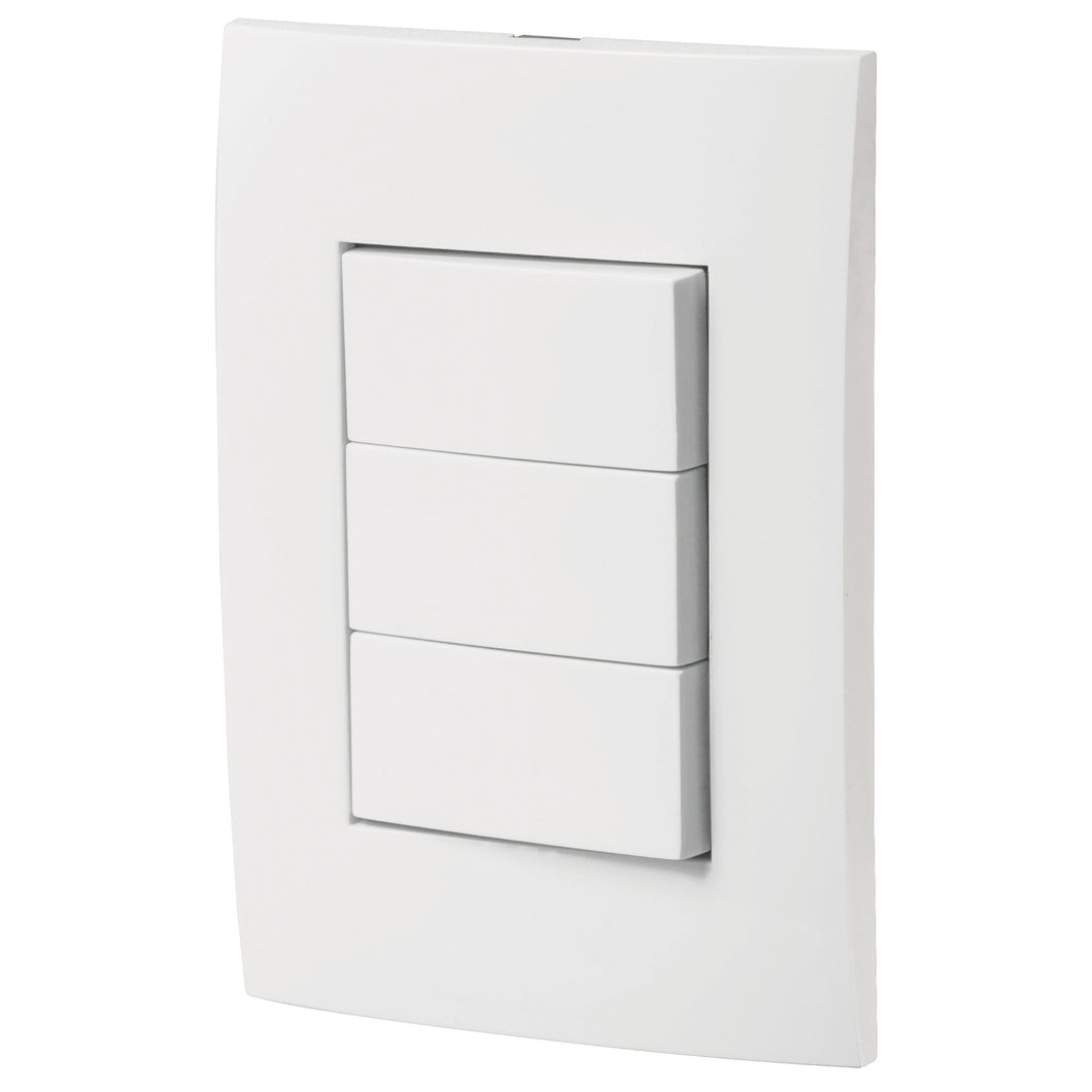 Placa armada interruptores sencillos y escalera, Oslo,blanco
