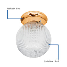 Cargar imagen en el visor de la galería, Luminario decorativo latonado, 1X, E26
