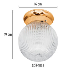 Cargar imagen en el visor de la galería, Luminario decorativo latonado, 1X, E26
