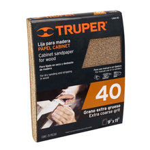 Cargar imagen en el visor de la galería, Lija para madera, grano 40
