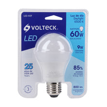 Cargar imagen en el visor de la galería, Lámpara de LED, A19, 9 W, luz de día
