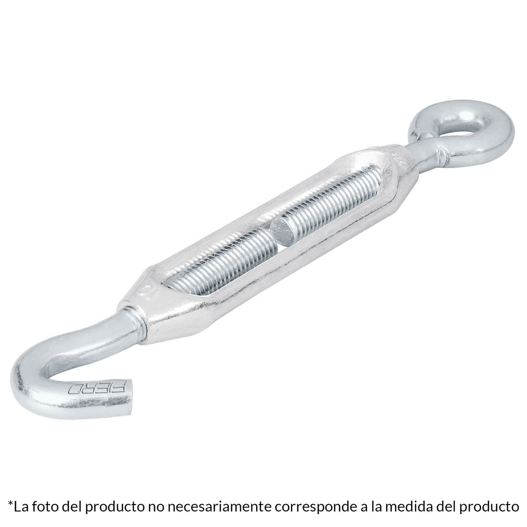 Tensor zinc, 3/16', gancho-argolla
