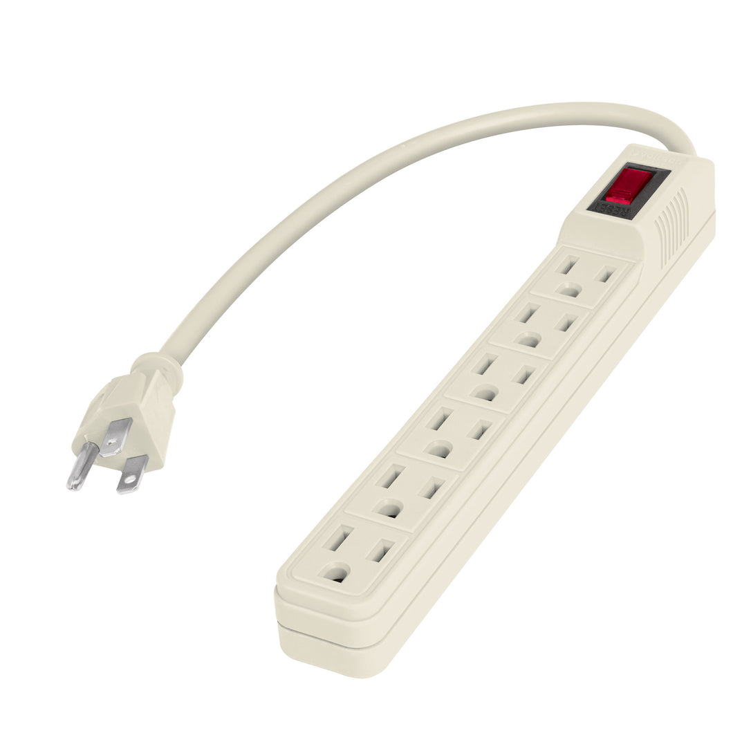Multicontacto económico, 6 entradas,16 AWG