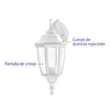 Cargar imagen en el visor de la galería, Arbotante farol suspendido, blanco, 1XE26
