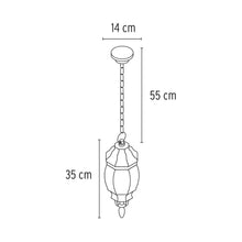 Cargar imagen en el visor de la galería, Colgante farol, blanco, 1XE26
