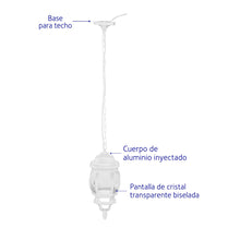 Cargar imagen en el visor de la galería, Colgante farol, blanco, 1XE26
