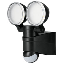 Cargar imagen en el visor de la galería, Arbotante negro con sensor de movimiento, LED, 12 W
