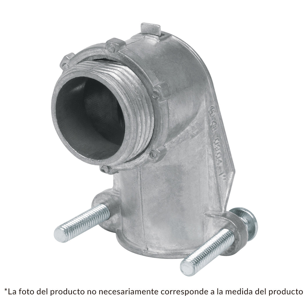 Conector tubo flexible 1/2' curvo, Volteck