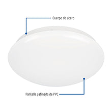 Cargar imagen en el visor de la galería, Luminario de LED de sobreponer tipo plafón, 15W, 1,300 lm
