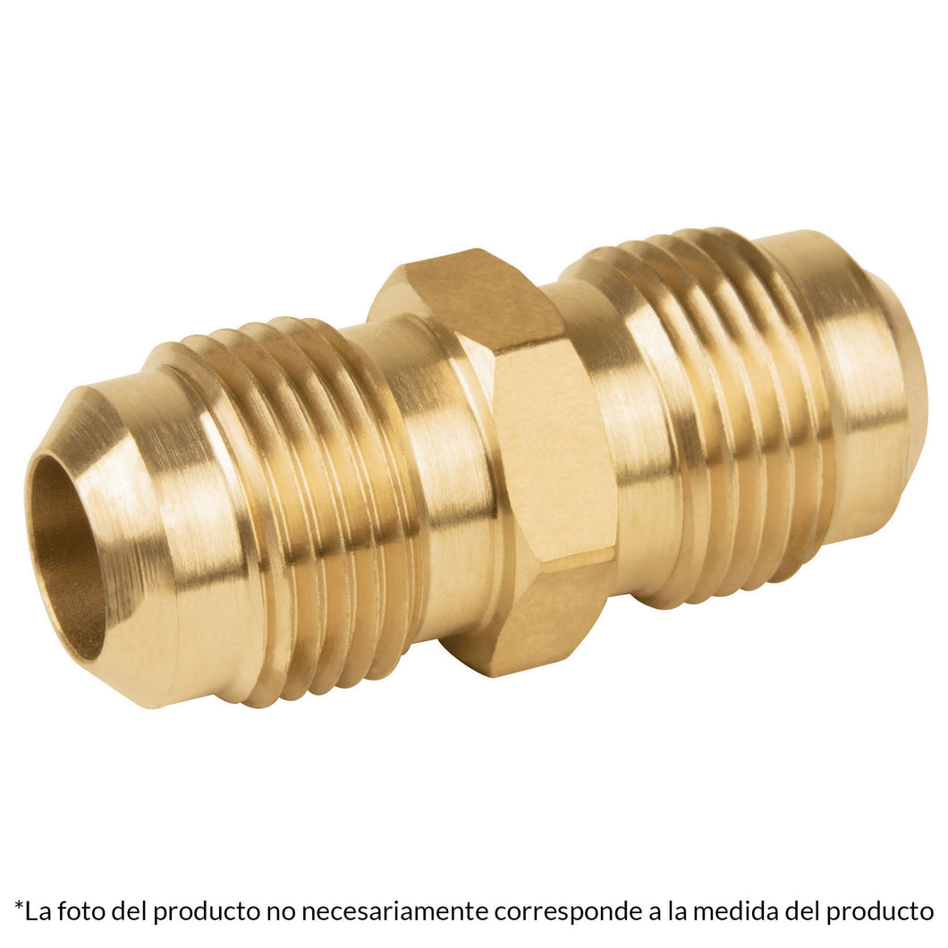 Niple unión de latón, 3/8' X 3/8'