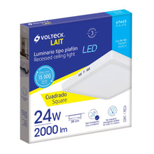 Cargar imagen en el visor de la galería, Plafón cuadrado, moderno, 24 W, 6500 K, LED, blanco
