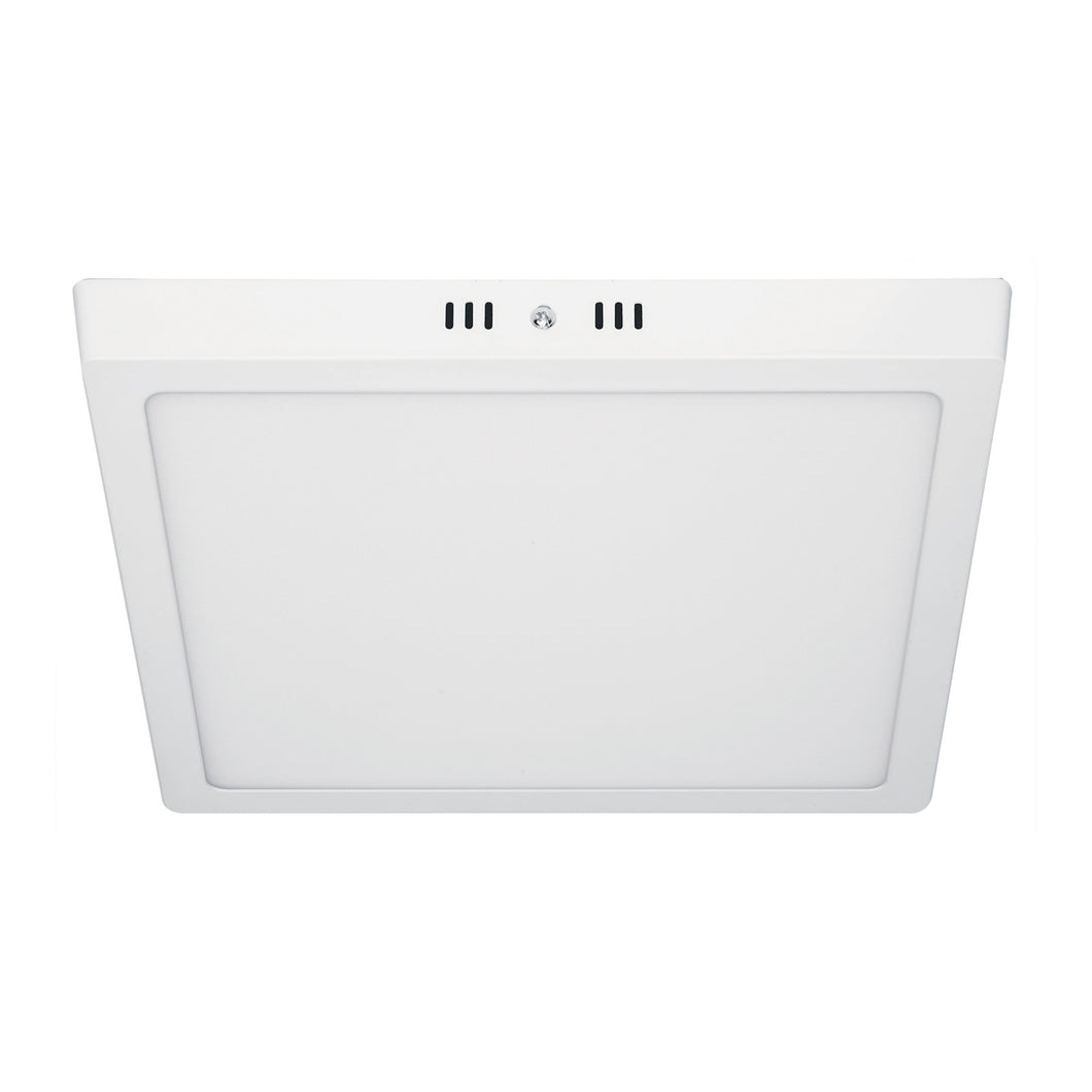 Plafón cuadrado, moderno, 24 W, 6500 K, LED, blanco